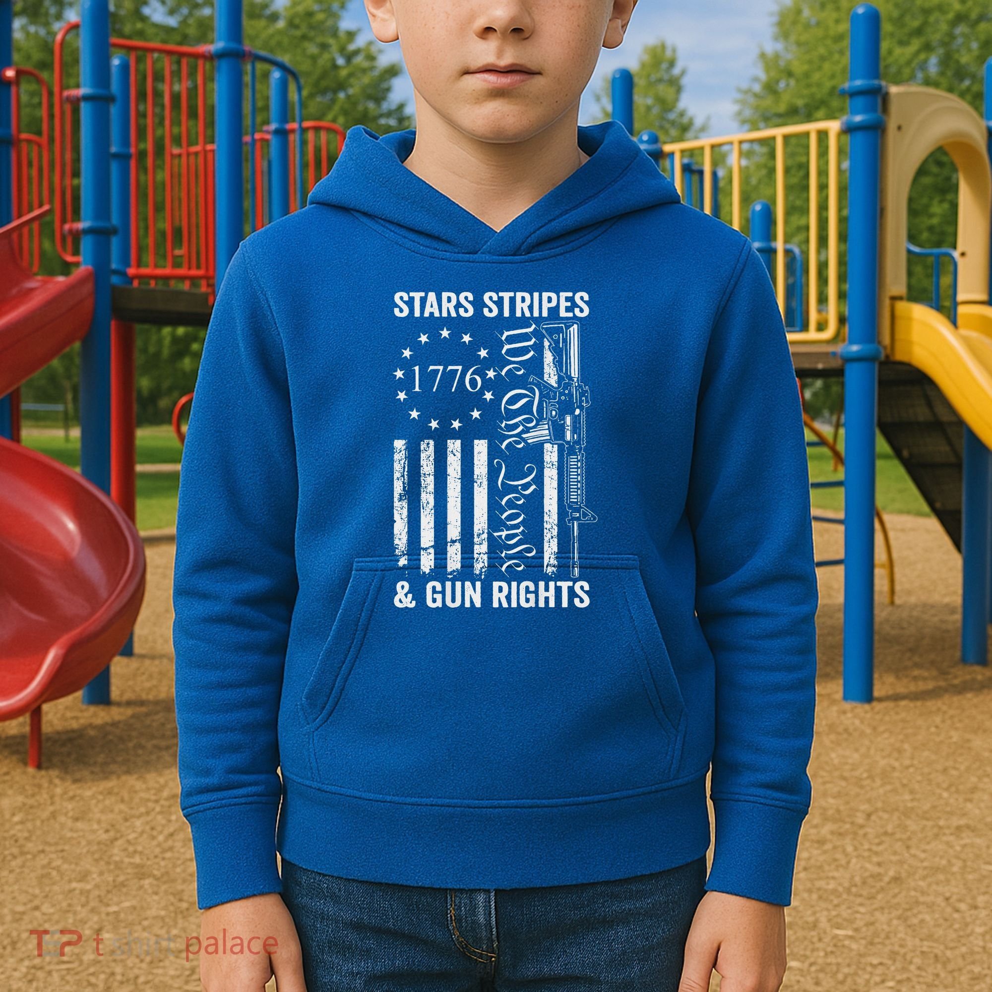 Stars Stripes And Gun Rights Pro Guns 2nd Amendment Kids Hoodie