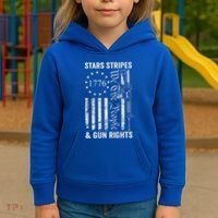 Stars Stripes And Gun Rights Pro Guns 2nd Amendment Kids Hoodie thumb 3