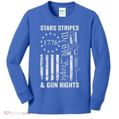 Stars Stripes And Gun Rights Pro Guns 2nd Amendment Kids Long Sleeve Shirt