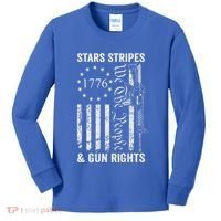 Stars Stripes And Gun Rights Pro Guns 2nd Amendment Kids Long Sleeve Shirt thumb 0