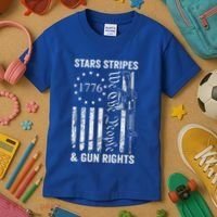 Stars Stripes And Gun Rights Pro Guns 2nd Amendment Kids T-Shirt thumb 3