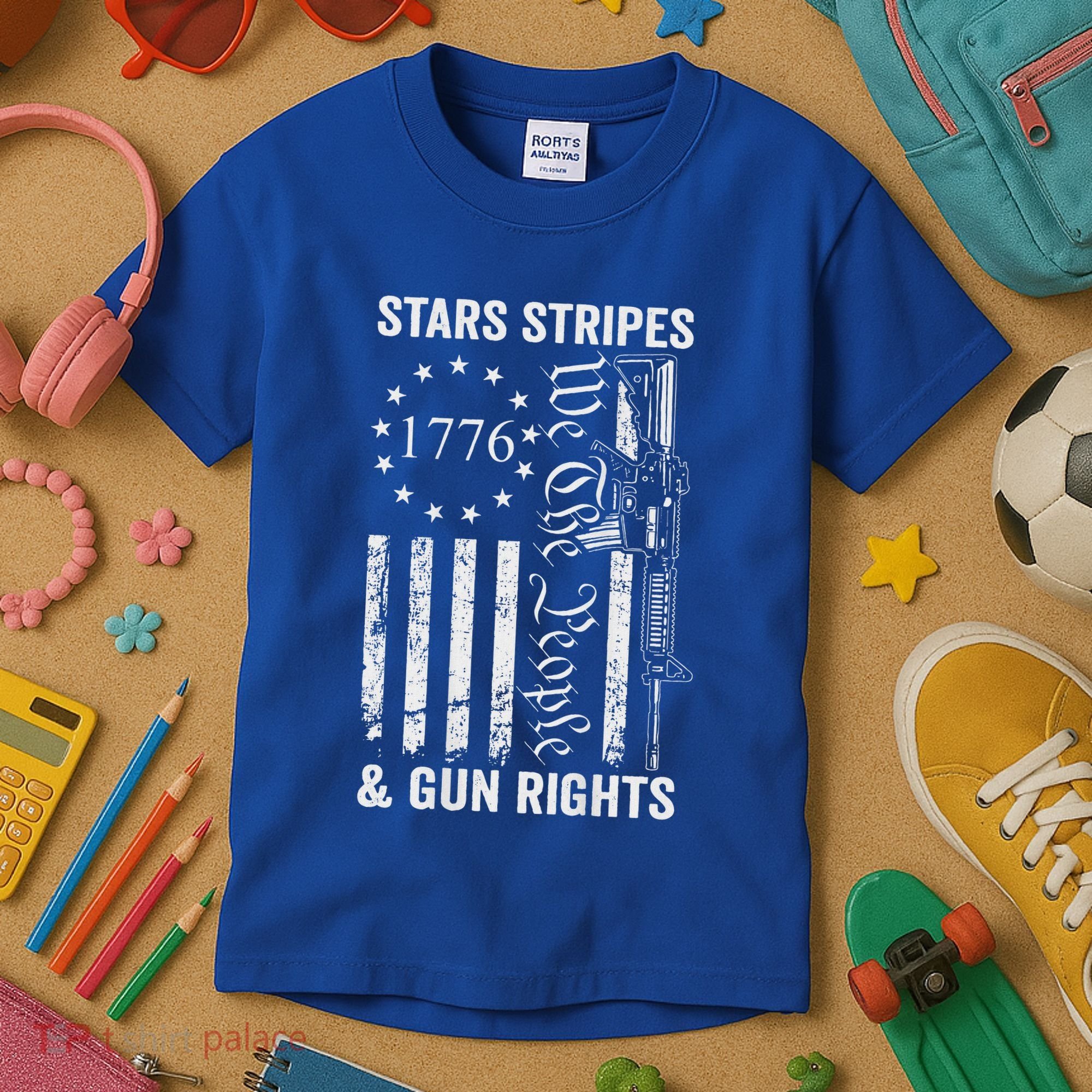 Stars Stripes And Gun Rights Pro Guns 2nd Amendment Kids T-Shirt