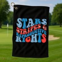 Stars Stripes And Equal Rights 4th Of July Golf Towel thumb 1