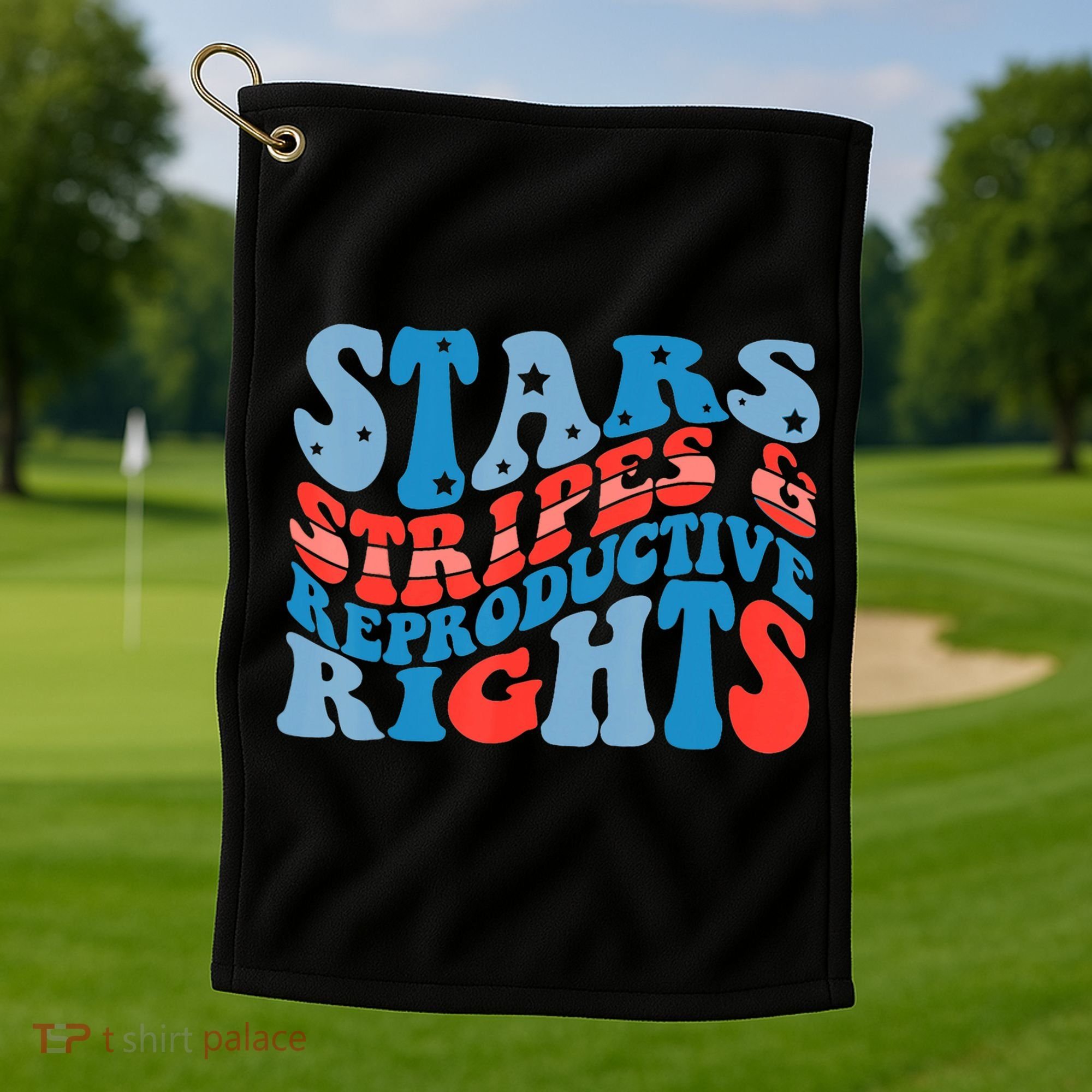 Stars Stripes And Equal Rights 4th Of July Golf Towel