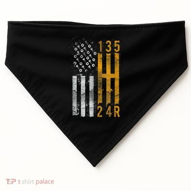 Stick Shift American Flag Muscle Car Mechanic USA-Made Doggie Bandana