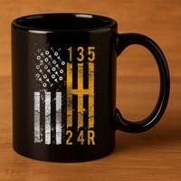 Stick Shift American Flag Muscle Car Mechanic 11oz C Handle Ceramic Mug thumb 3