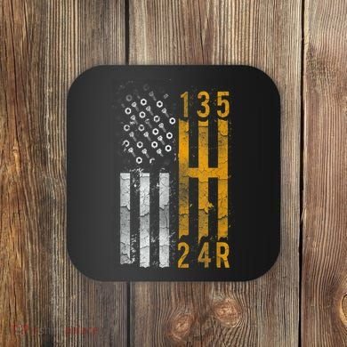 Stick Shift American Flag Muscle Car Mechanic Coaster