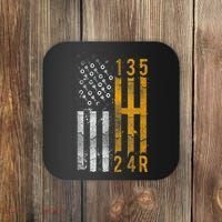 Stick Shift American Flag Muscle Car Mechanic Coaster thumb 0