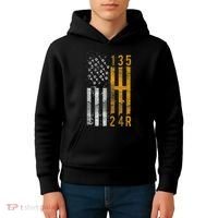Stick Shift American Flag Muscle Car Mechanic Kids Hoodie thumb 4