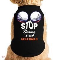 Stop Staring At My Golf Balls Cute Golfing Funny Boobs Balls Doggie Tank thumb 0