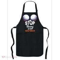 Stop Staring At My Golf Balls Cute Golfing Funny Boobs Balls Apron thumb 0