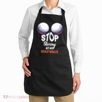 Stop Staring At My Golf Balls Cute Golfing Funny Boobs Balls Apron thumb 2