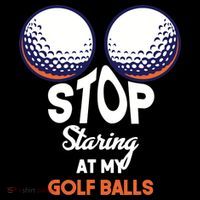 Stop Staring At My Golf Balls Cute Golfing Funny Boobs Balls Women's Hoodie thumb 2