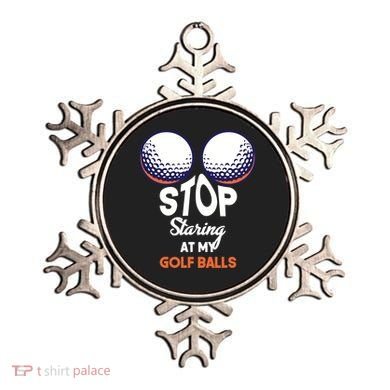 Stop Staring At My Golf Balls Cute Golfing Funny Boobs Balls Ornament