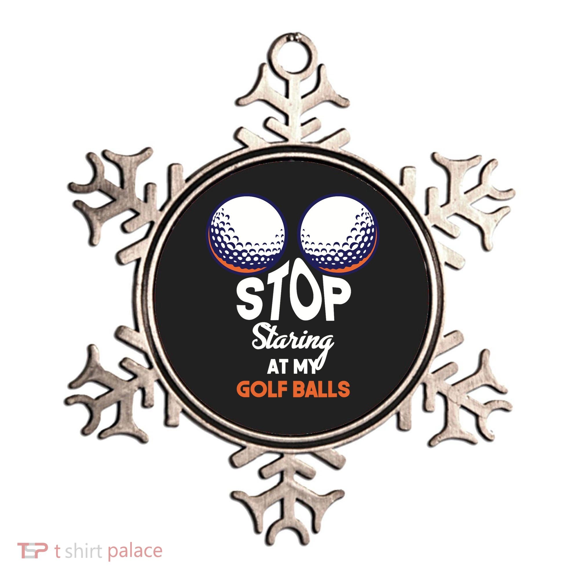 Stop Staring At My Golf Balls Cute Golfing Funny Boobs Balls Ornament