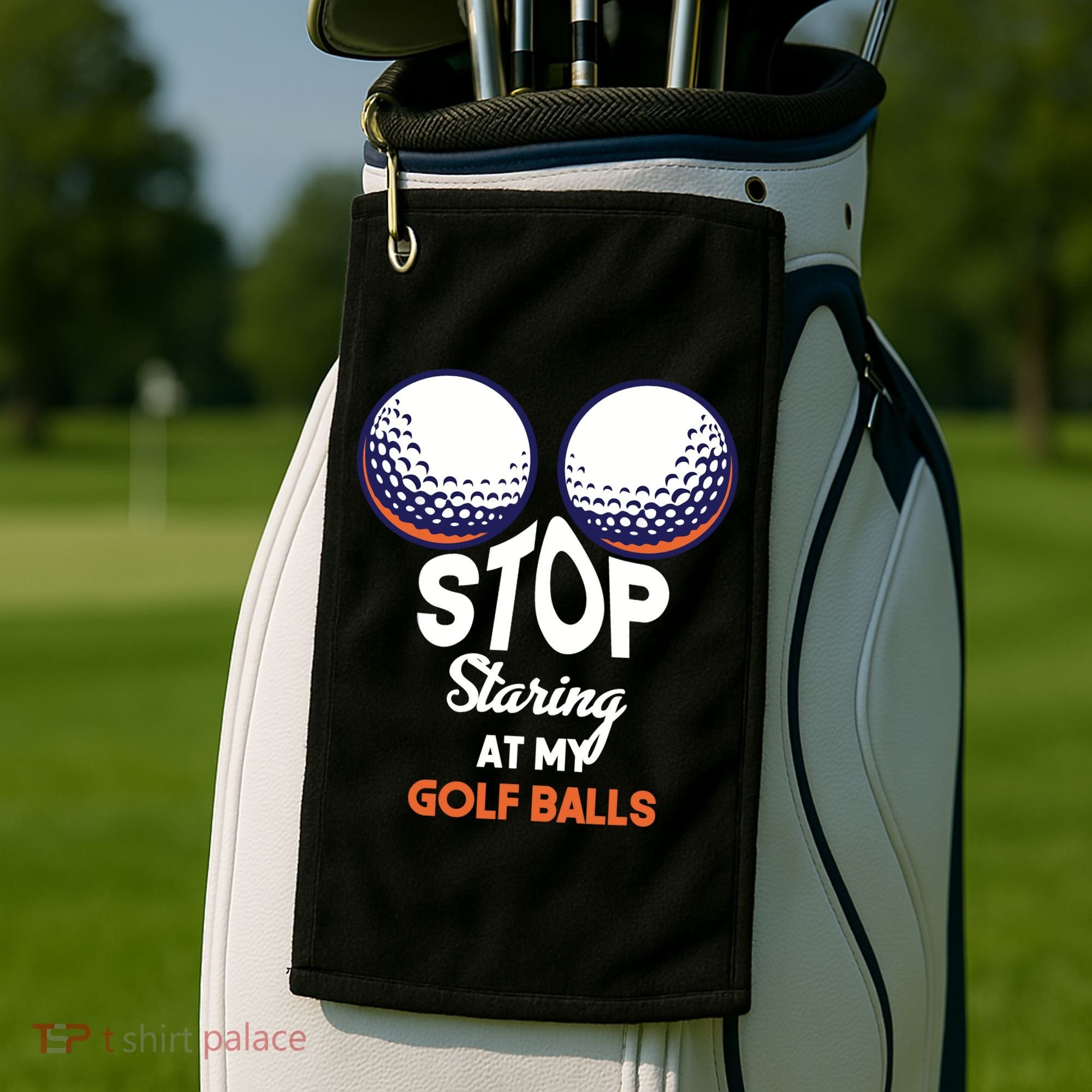 Stop Staring At My Golf Balls Cute Golfing Funny Boobs Balls Golf Towel