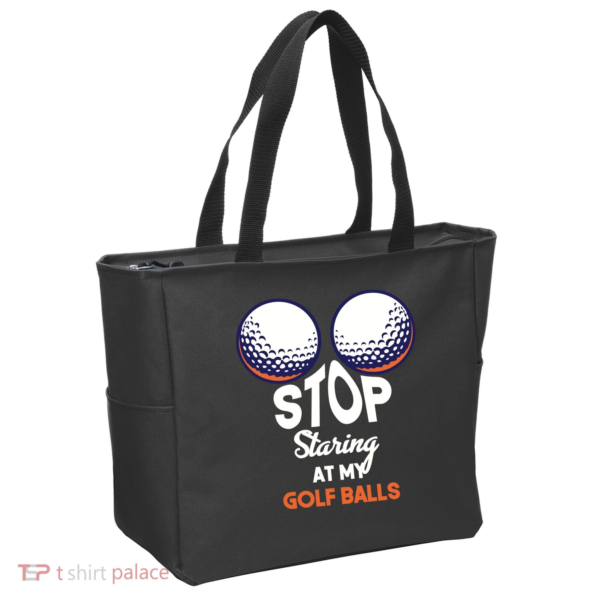 Stop Staring At My Golf Balls Cute Golfing Funny Boobs Balls Tote Bag