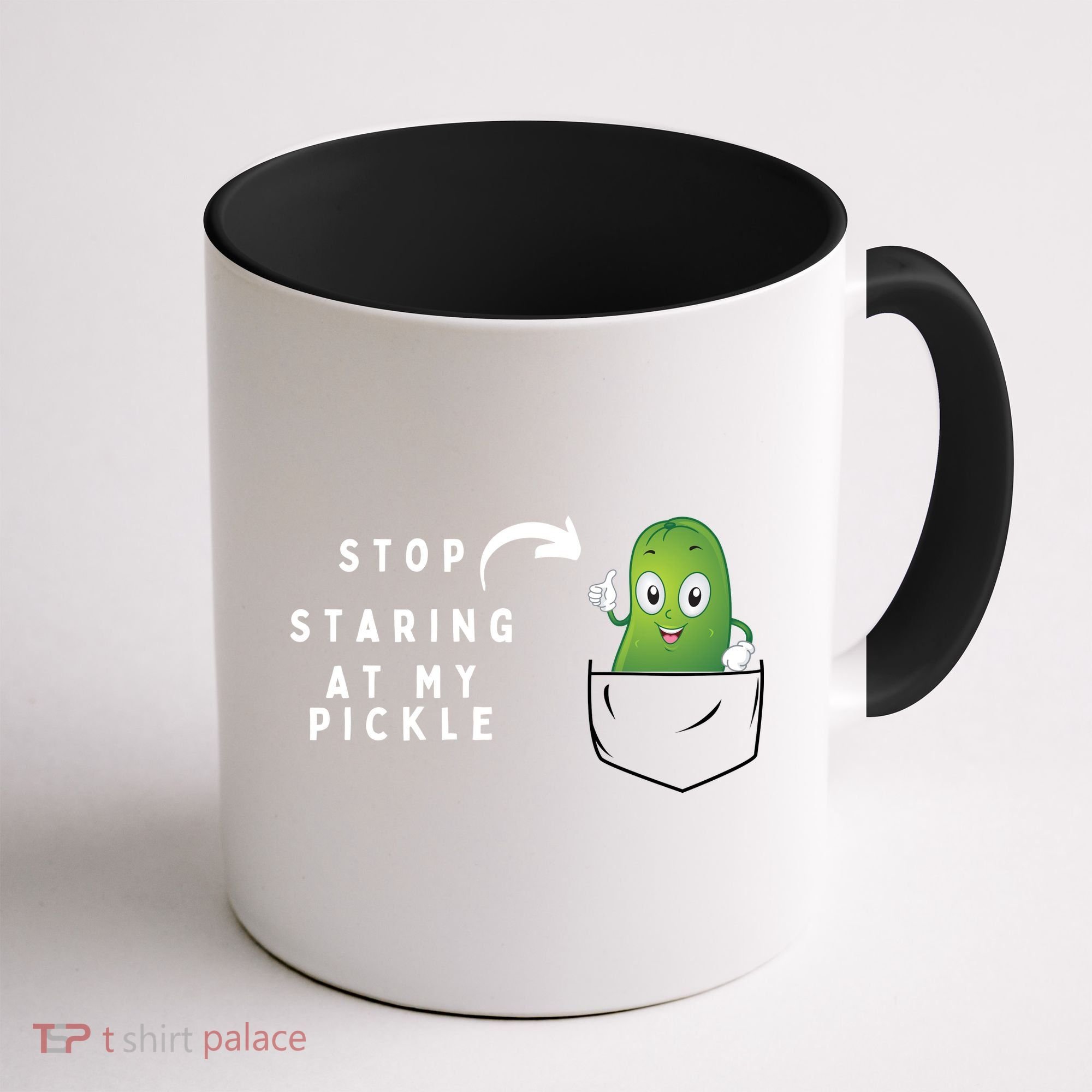 Stop Staring At My Pickle Adult Humor Pickle Lover Coffee Mug