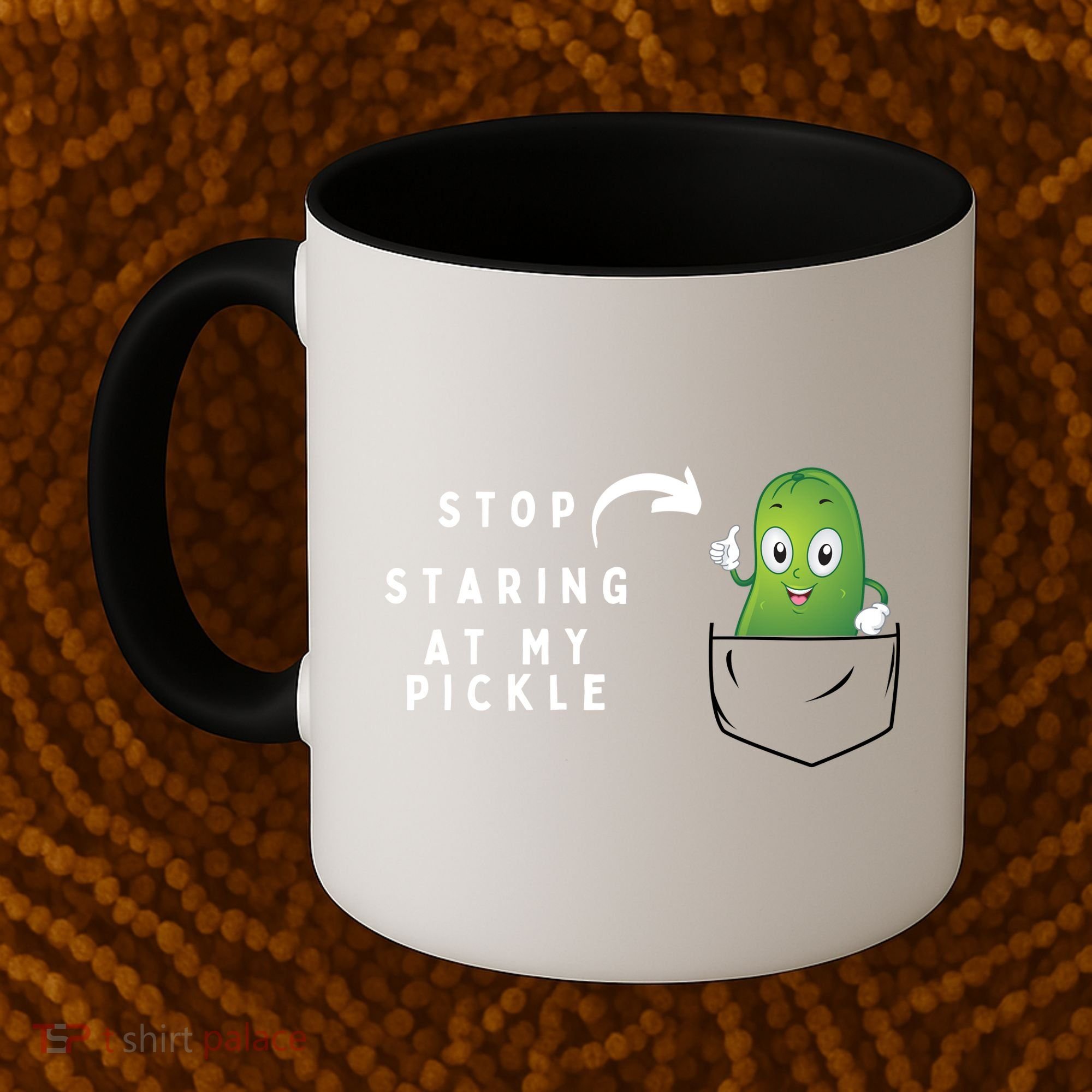 Stop Staring At My Pickle Adult Humor Pickle Lover Coffee Mug