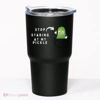 Stop Staring At My Pickle Adult Humor Pickle Lover Tumbler thumb 0