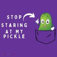 Stop Staring At My Pickle Adult Humor Pickle Lover Apron thumb 2