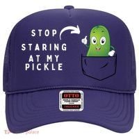 Stop Staring At My Pickle Adult Humor Pickle Lover Hat thumb 0