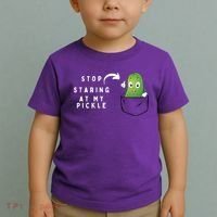 Stop Staring At My Pickle Adult Humor Pickle Lover Toddler T-Shirt thumb 2
