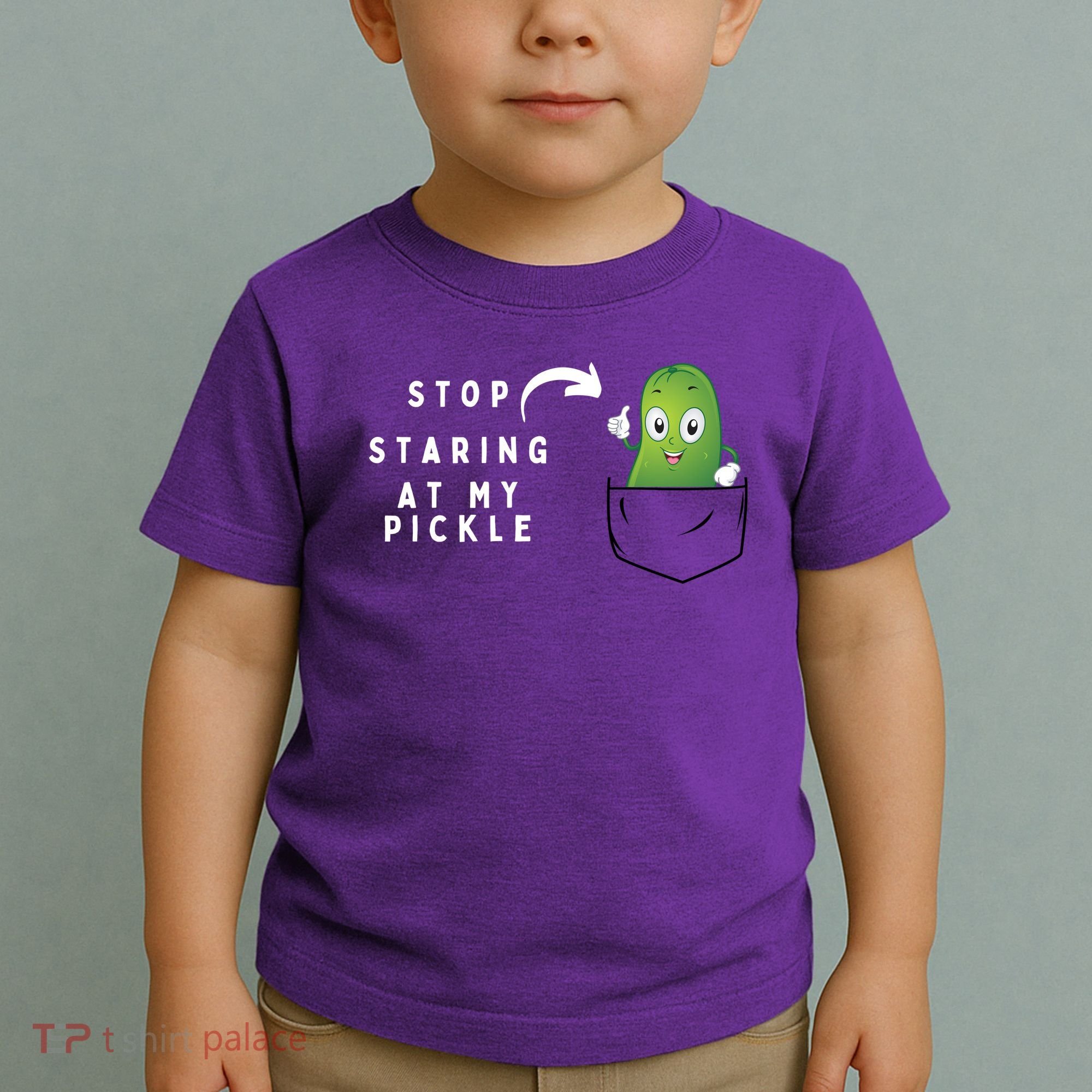 Stop Staring At My Pickle Adult Humor Pickle Lover Toddler T-Shirt