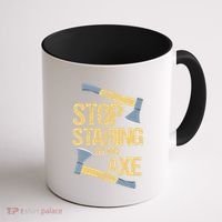 Stop Staring At My Axe Funny Axe Throwing Lover Mp Coffee Mug thumb 1