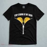 Stop Staring At My Tacos Zip Funny T-Shirt thumb 5