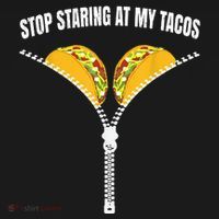 Stop Staring At My Tacos Zip Funny Kids Hoodie thumb 5