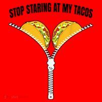 Stop Staring At My Tacos Zip Funny Santa Hat thumb 1