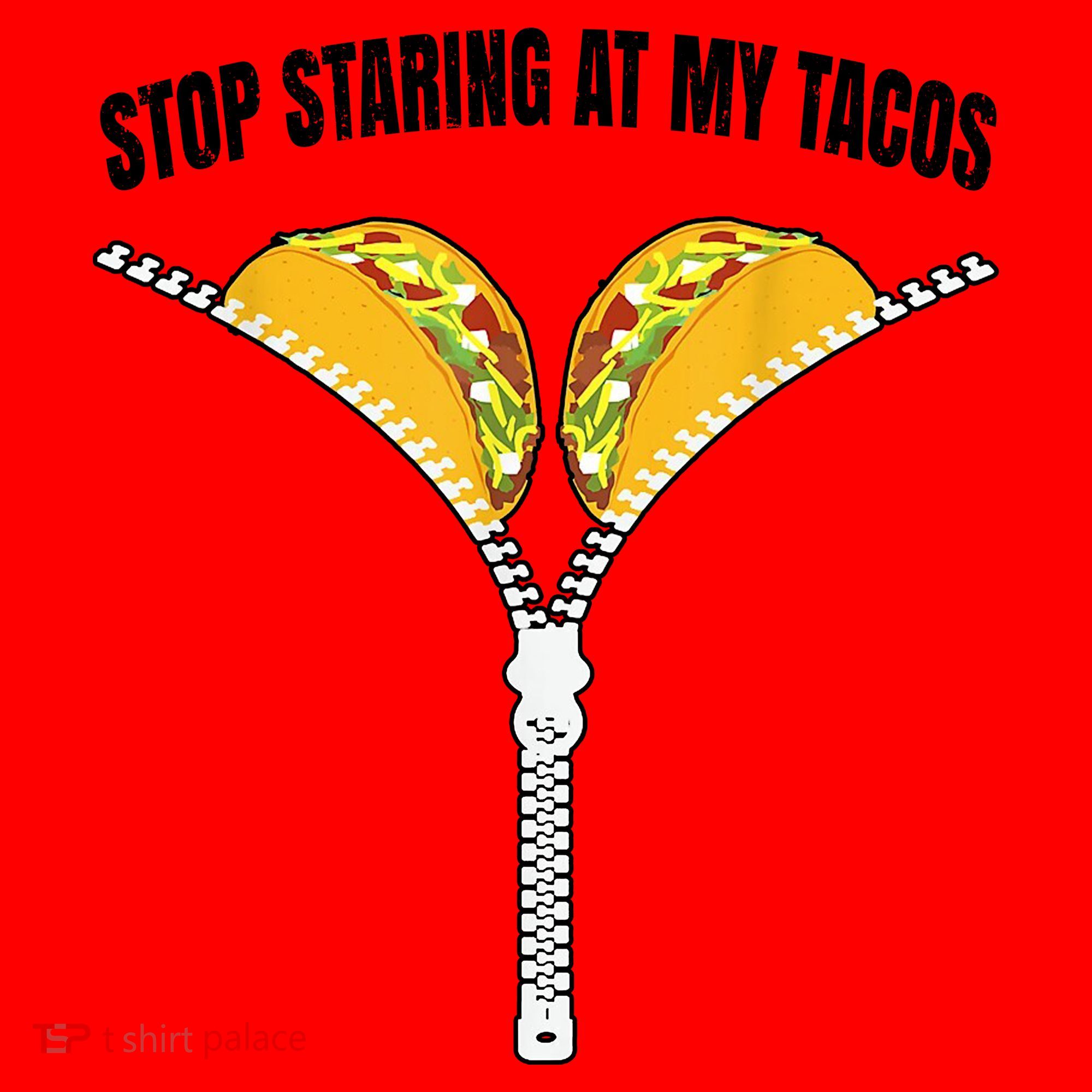 Stop Staring At My Tacos Zip Funny Santa Hat