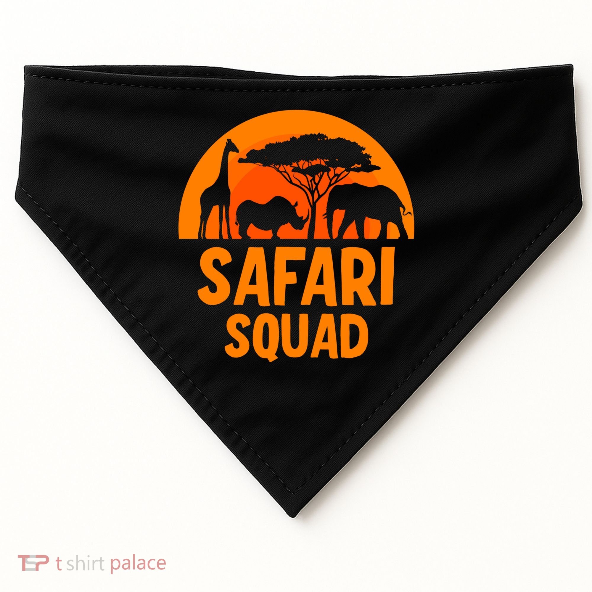 Safari Squad Africa Family Trip Gift USA-Made Doggie Bandana