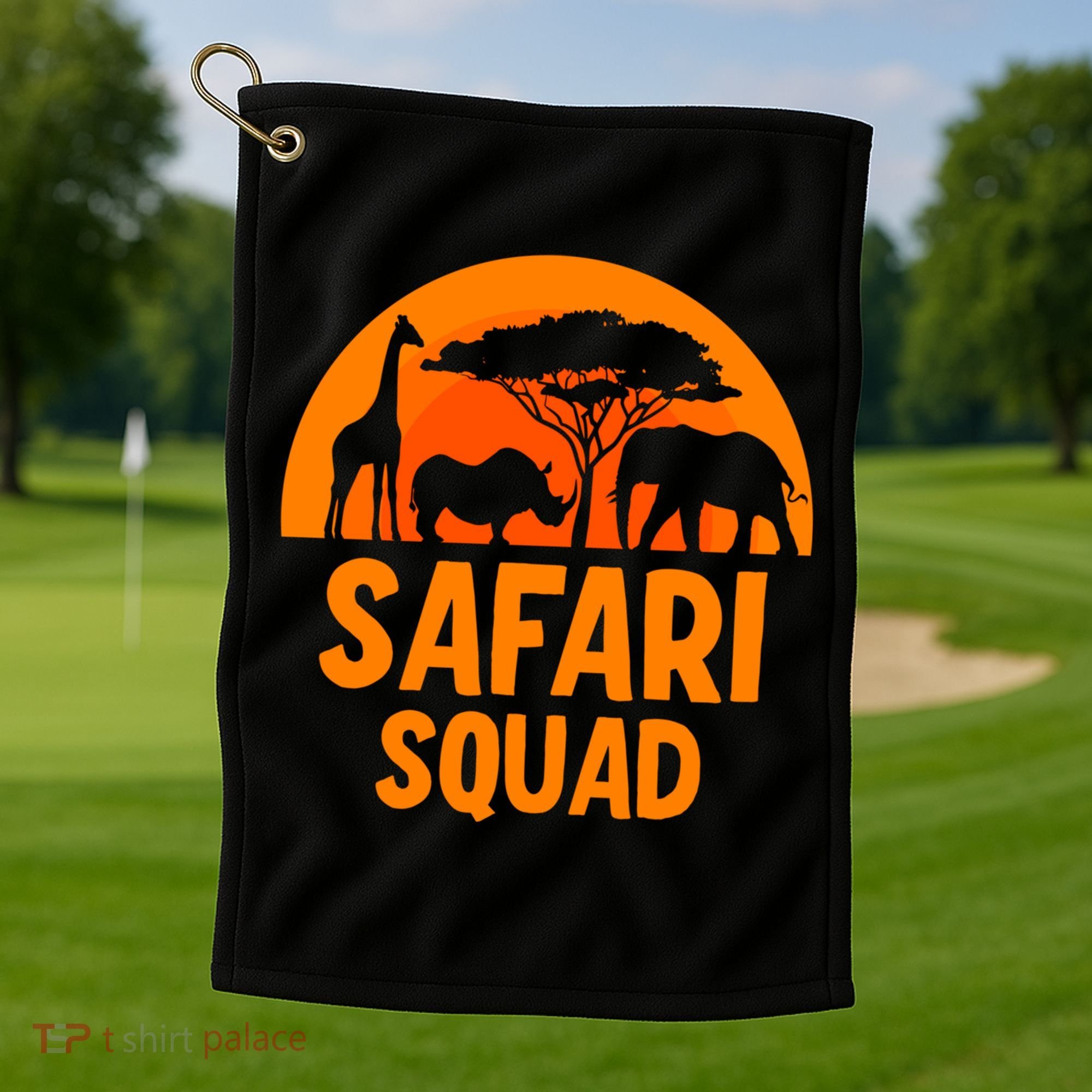 Safari Squad Africa Family Trip Gift Golf Towel