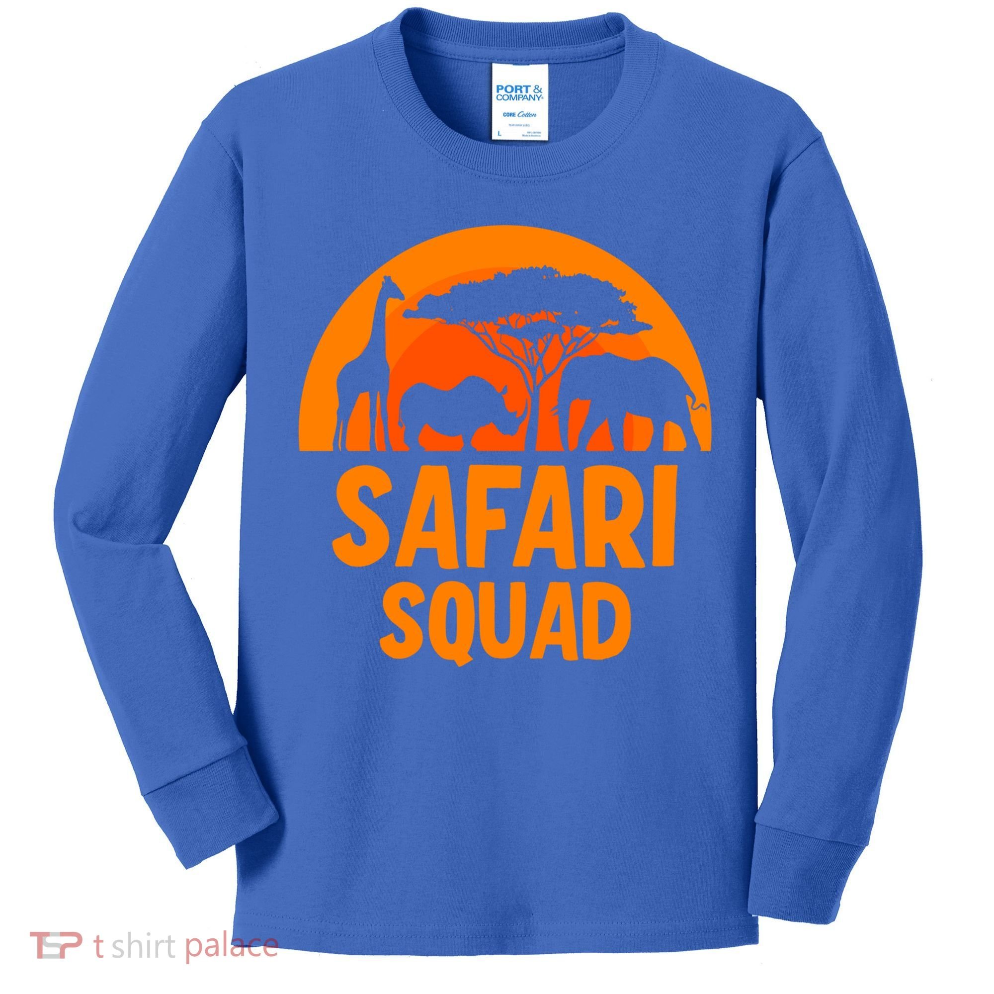 Safari Squad Africa Family Trip Gift Kids Long Sleeve Shirt