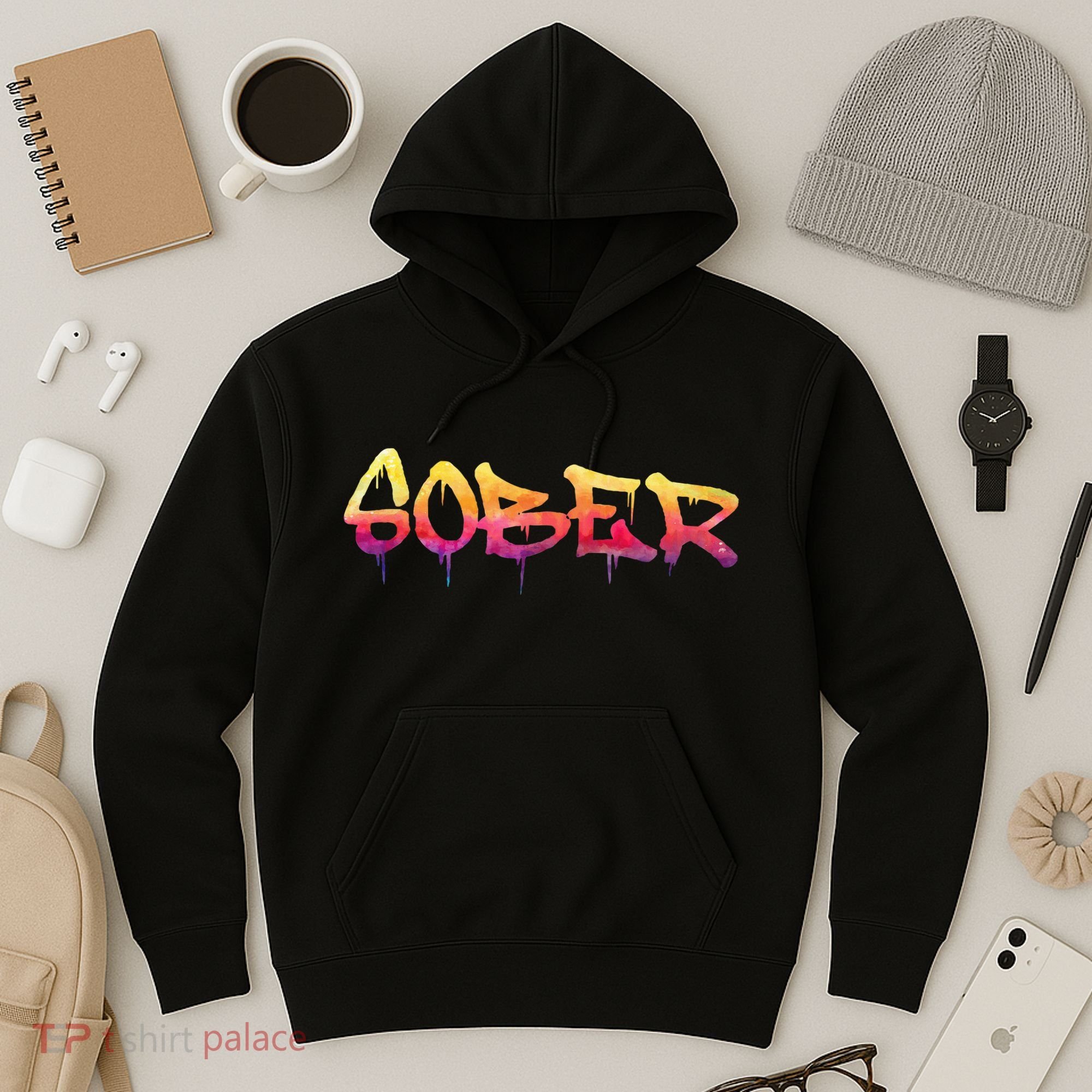 Sober Sobriety Anniversary Recovery Sober Aa Na Hoodie