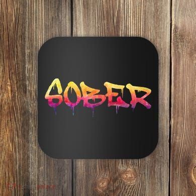 Sober Sobriety Anniversary Recovery Sober Aa Na Coaster