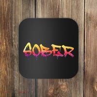 Sober Sobriety Anniversary Recovery Sober Aa Na Coaster thumb 0