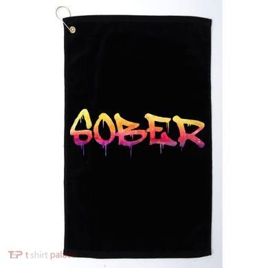 Sober Sobriety Anniversary Recovery Sober Aa Na Golf Towel
