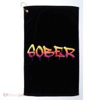 Sober Sobriety Anniversary Recovery Sober Aa Na Golf Towel thumb 0