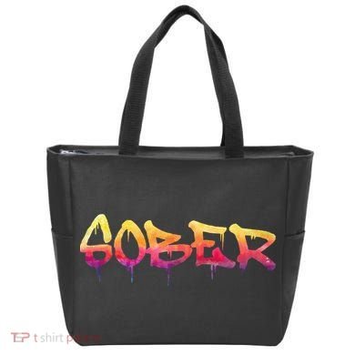 Sober Sobriety Anniversary Recovery Sober Aa Na Tote Bag