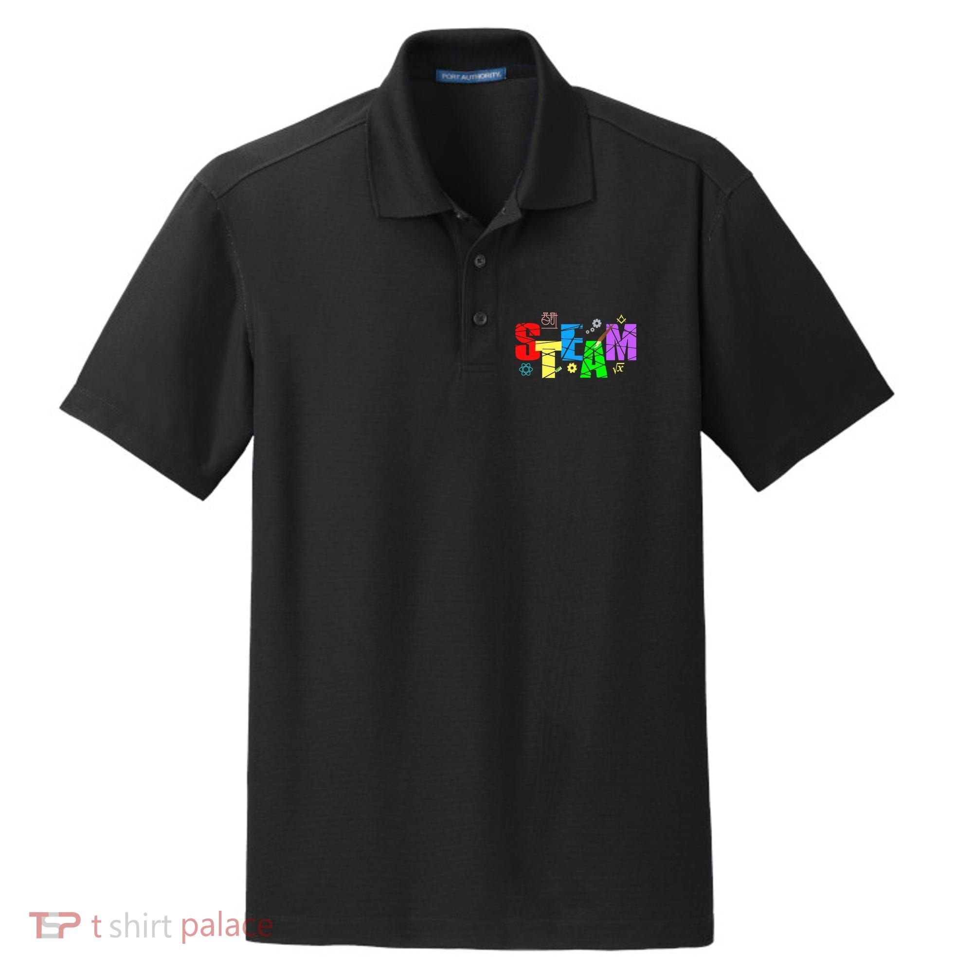 STEAM Science and Art STEM Creativity Maker Dry Zone Grid Polo