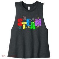 STEAM Science and Art STEM Creativity Maker Women's Racerback Cropped Tank thumb 0