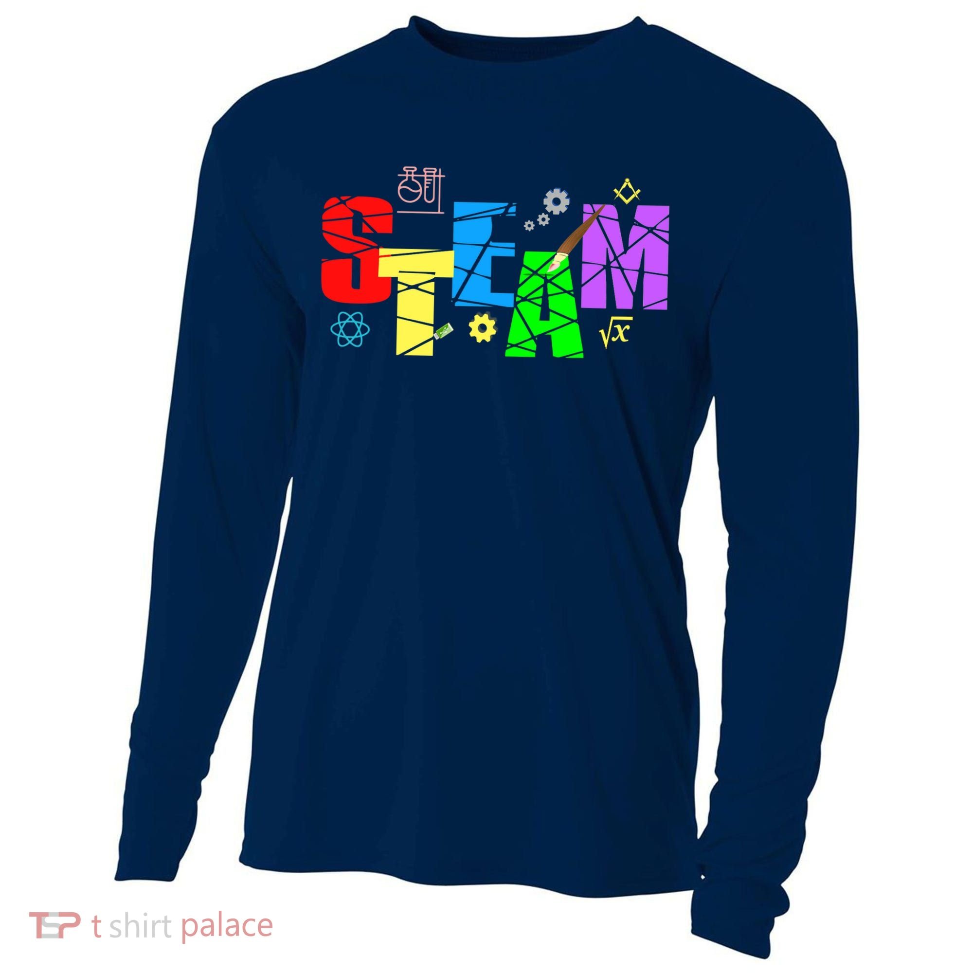 STEAM Science and Art STEM Creativity Maker Cooling Performance Long Sleeve Crew