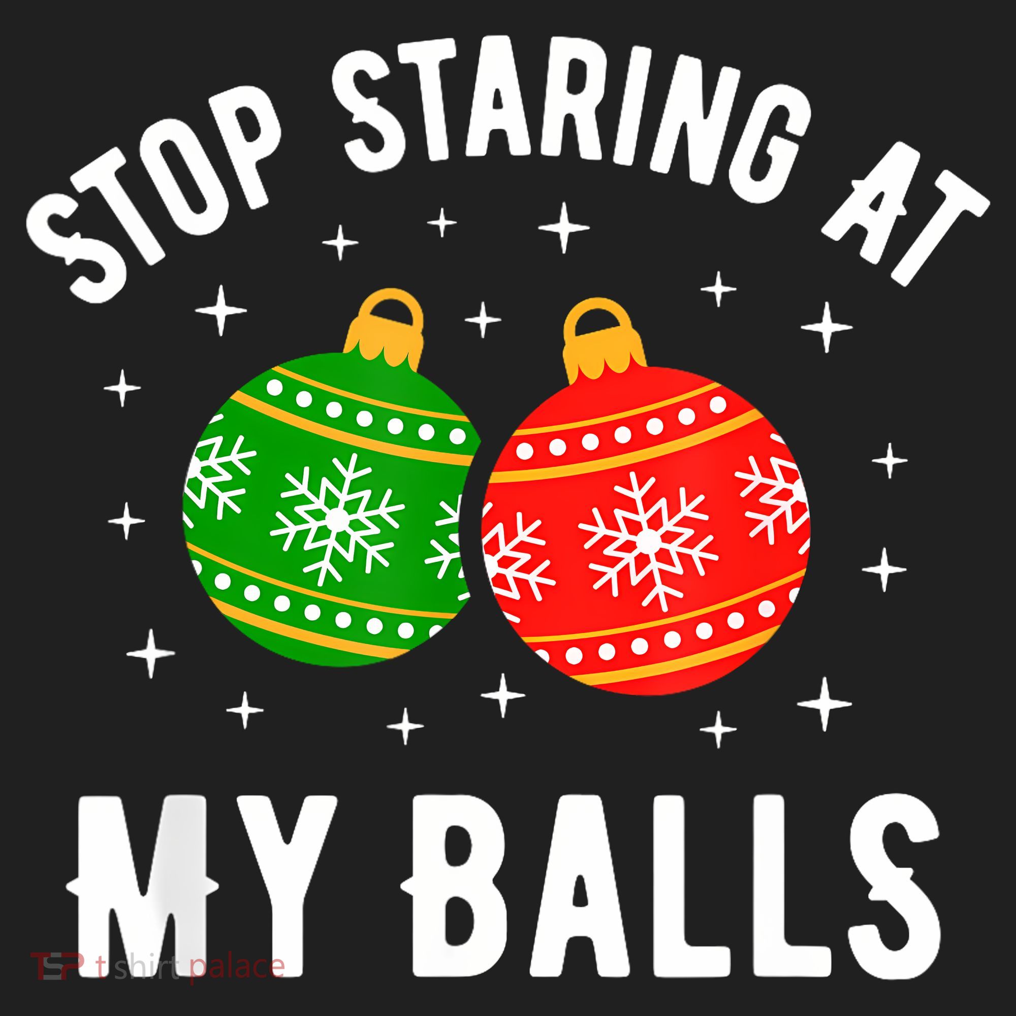 Stop Staring At My Balls Funny Dirty Christmas Beanie