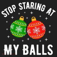 Stop Staring At My Balls Funny Dirty Christmas Golf Towel thumb 3