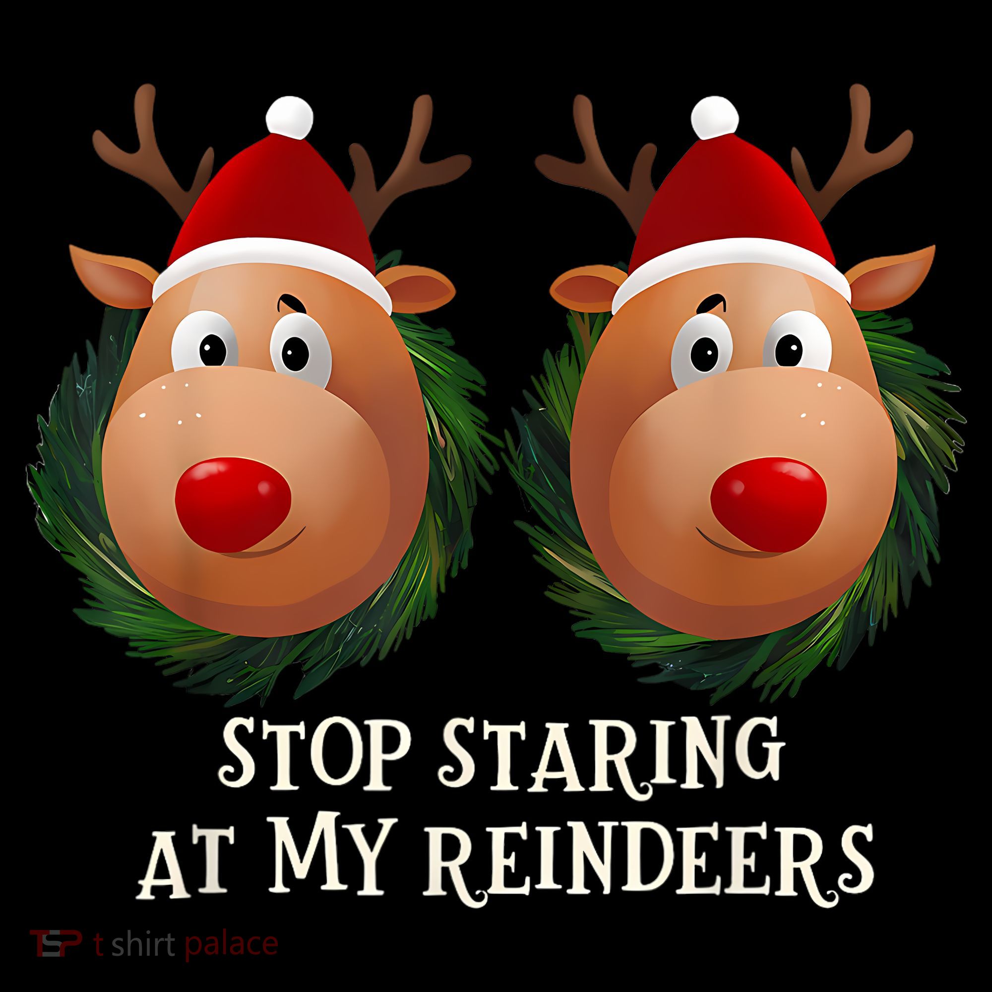 Stop Staring At My Reindeers Ugly Gag Xmas Sweater Christmas Coffee Mug