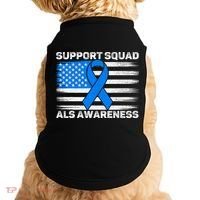 Support Squad ALS Awareness Month USA American Flag Dad  Doggie Tank thumb 0