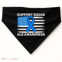 Support Squad ALS Awareness Month USA American Flag Dad  USA-Made Doggie Bandana thumb 0